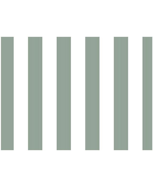 One Inch Stripe Cotton Poplin, Sage