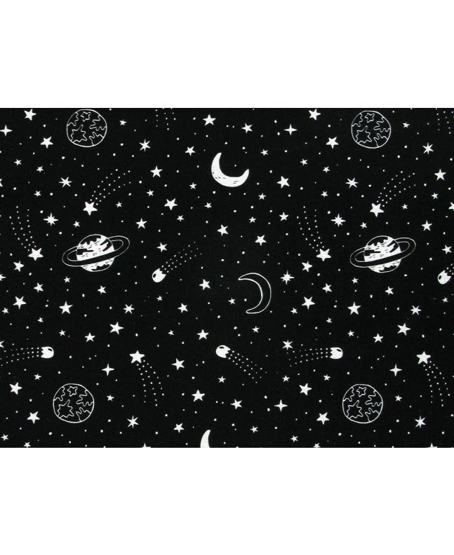 Outer Space Cotton Print, Shooting Stars