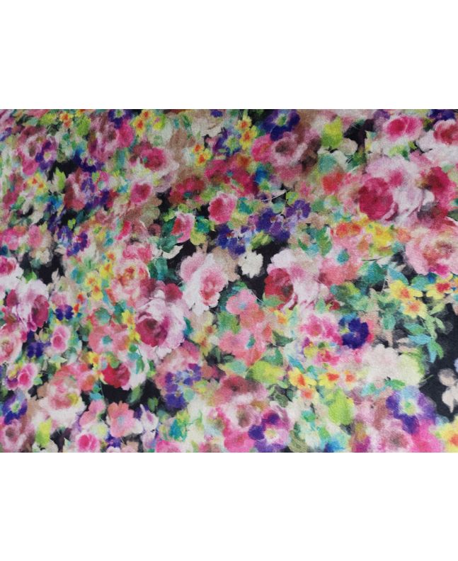 Painters Flowers Printed Velvet