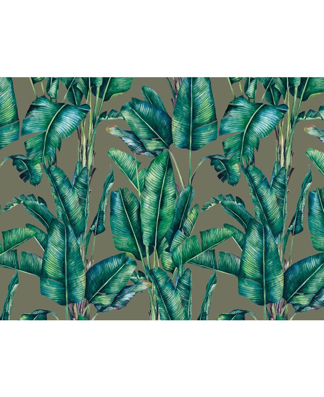 Paradise Palm Printed Velvet, Grey