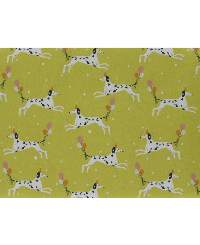 Party Dalmation Dog Cotton Print