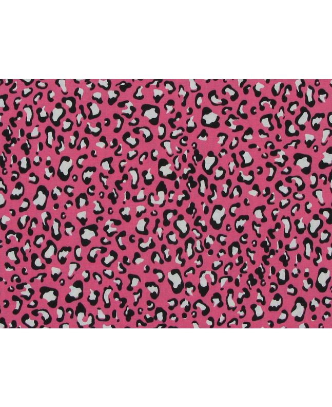 Pastel Leopard Cotton Poplin Print, Pink