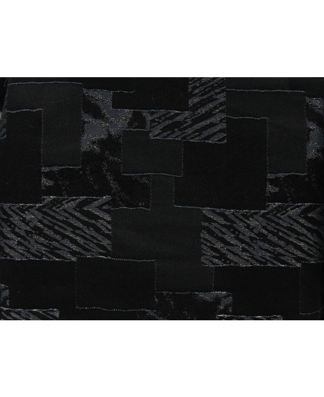 Pattern Patch Denim Look Stretch Jacquard, Navy