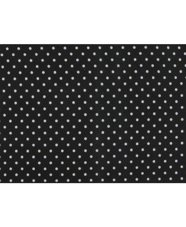 Pea Spot Polycotton Print, Black