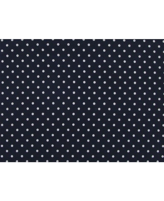Pea Spot Polycotton Print, Navy