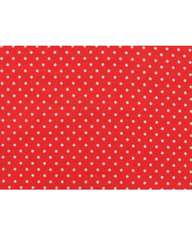 Pea Spot Polycotton Print, Red