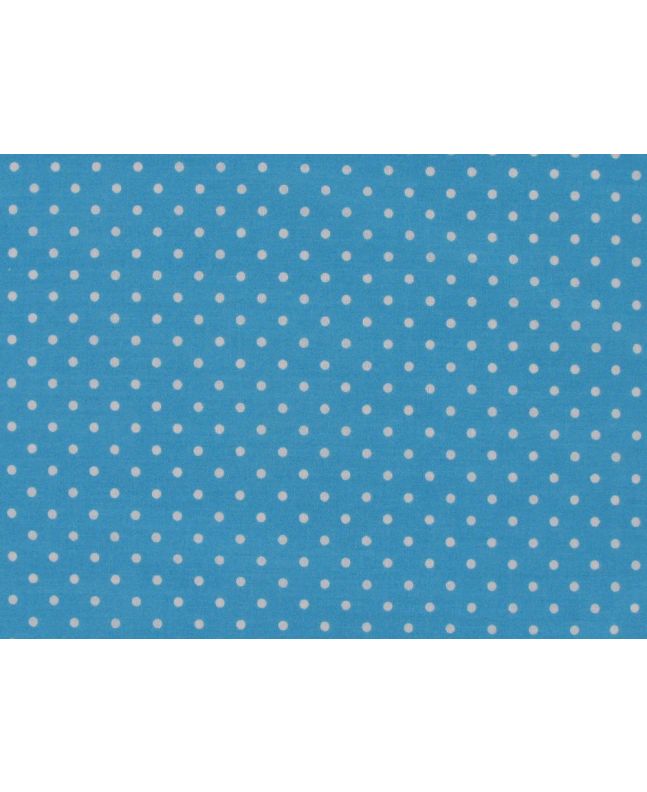 Pea Spot Polycotton Print, Turquoise