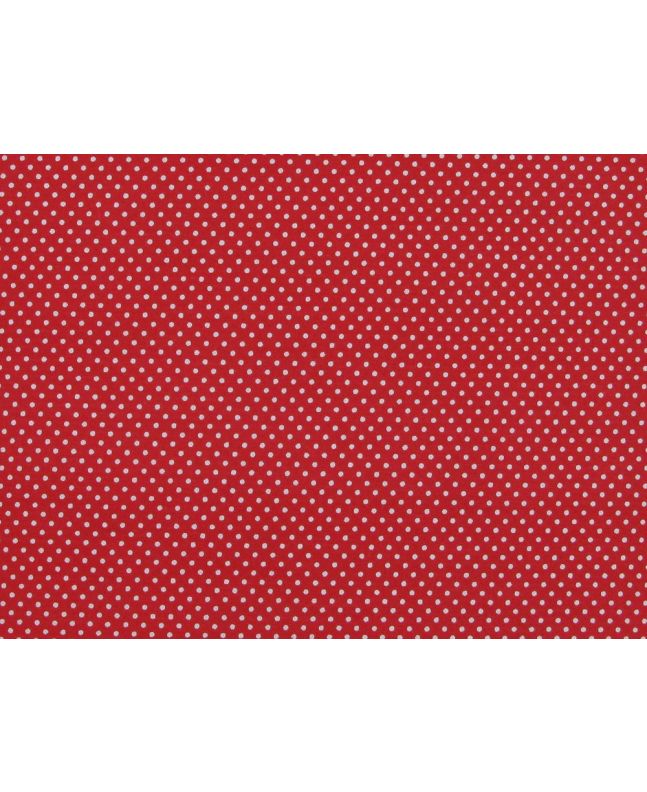 Pin Spot Polycotton Print, Red