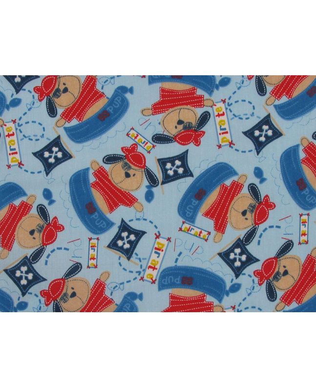 Pirate Pup Polycotton Print