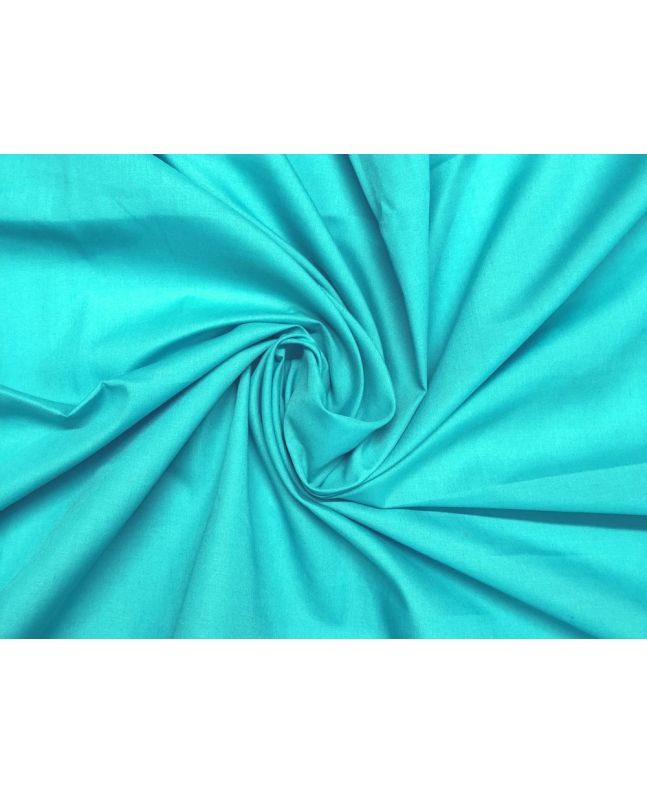 Plain Dye Polycotton, Aqua