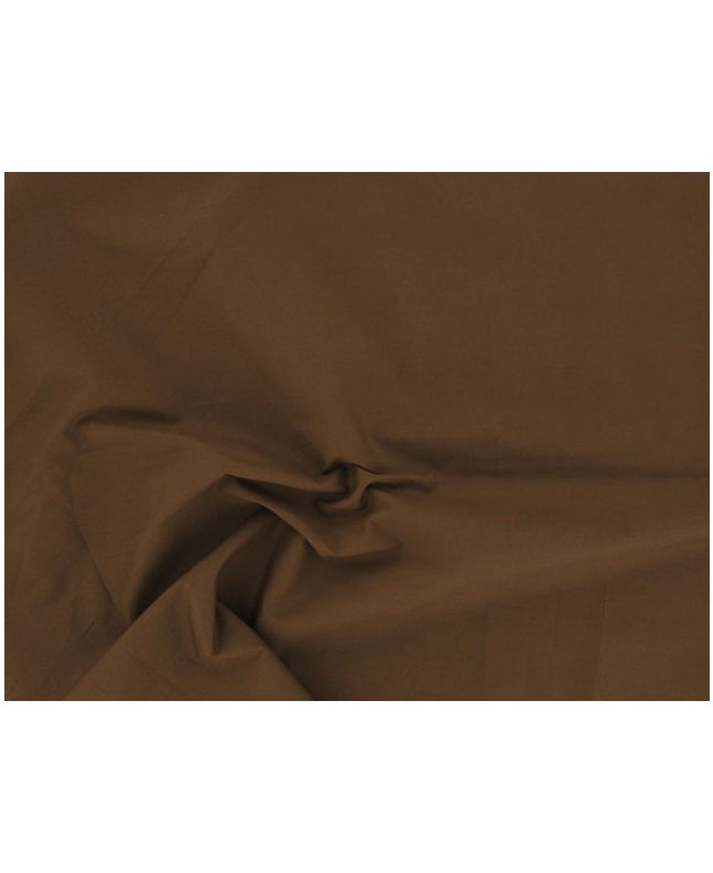 Plain Polycotton Fabric - Brown