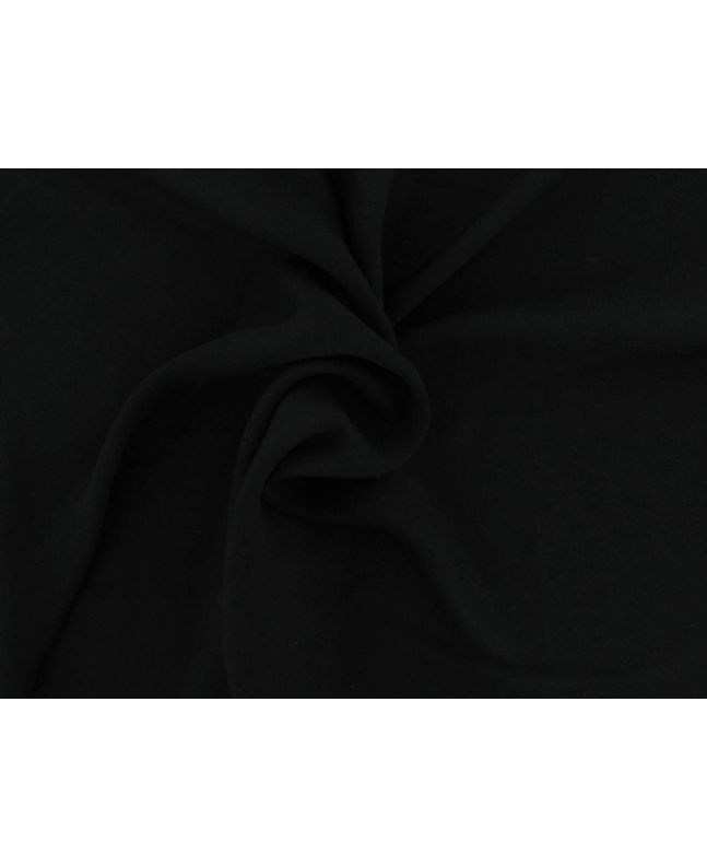 Plain Polyester Georgette, Black
