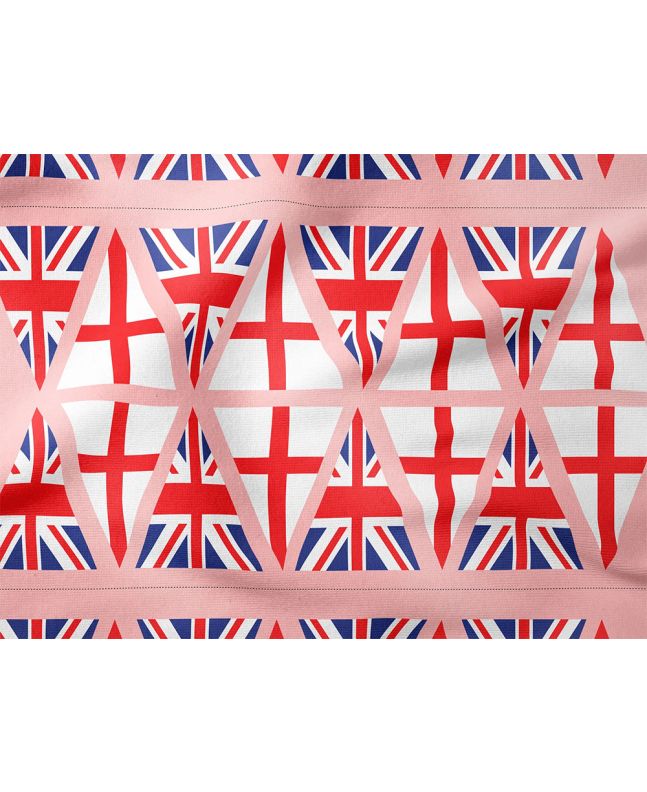 Platinum Jubilee Cotton Bunting Panel, Red