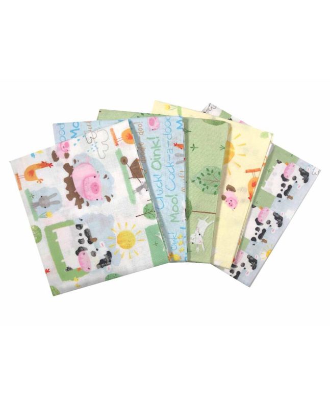 Playful Farm Cotton Fat Quarters 5 Pack