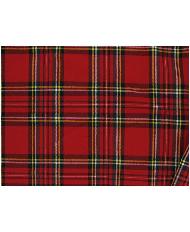 Poly Viscose Tartan - Red