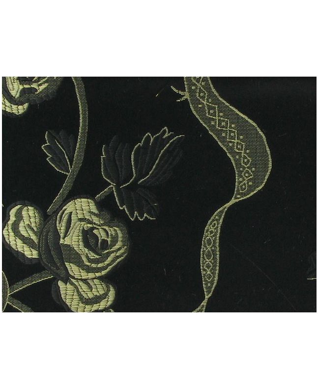Polyester Jacquard, Shanghai Rose - Black