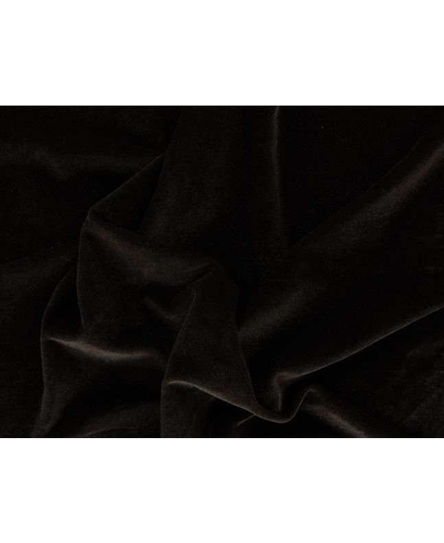 Polyester Spandex Stretch Velvet, Dark Chocolate