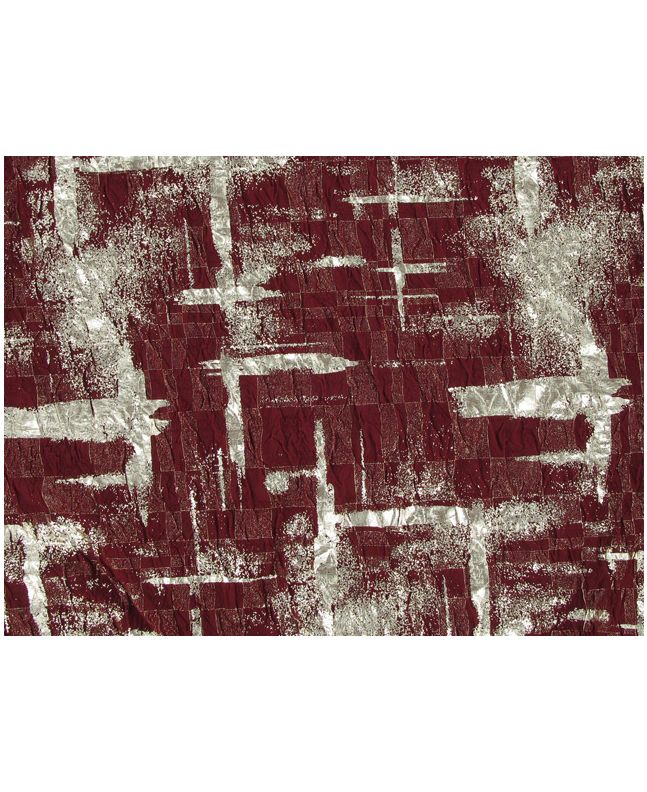 Polyester Spandex With Foil - Burgandy