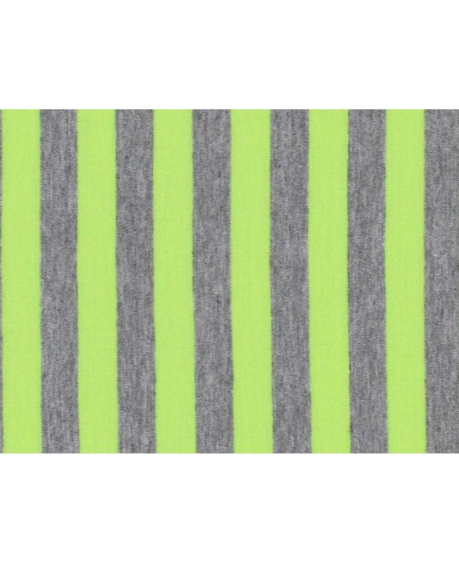 Polyviscose 1cm Stripe Lightweight Jersey, Grey and Yellow