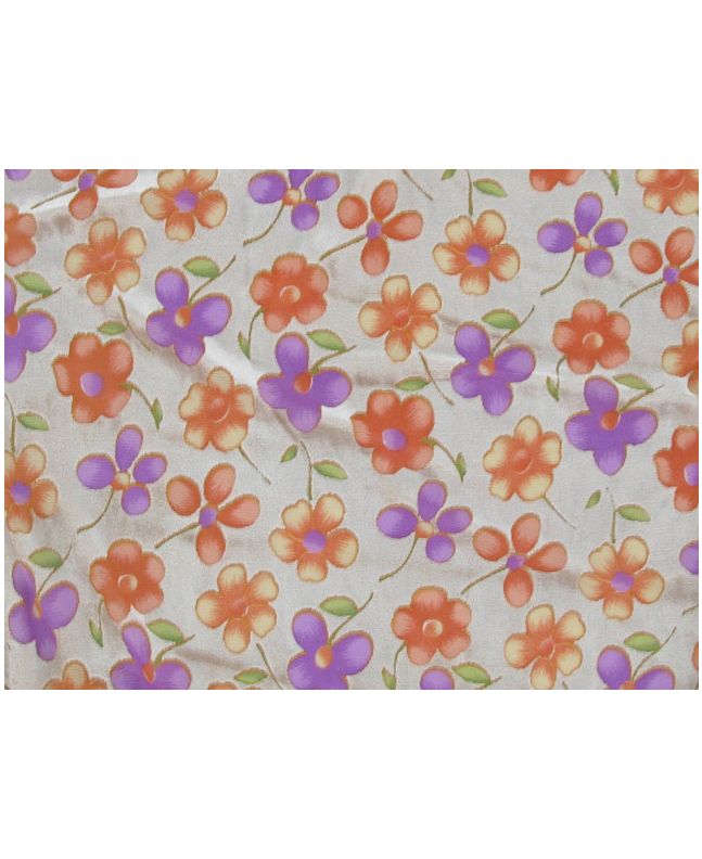 Printed Burnout Blossom Velour - Purple
