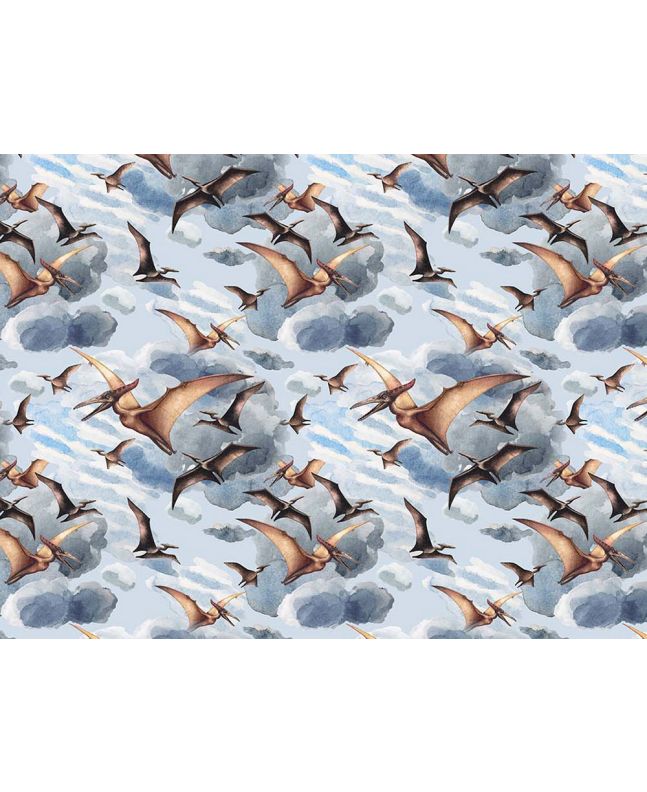 Pterodactyl Flight Cotton Print
