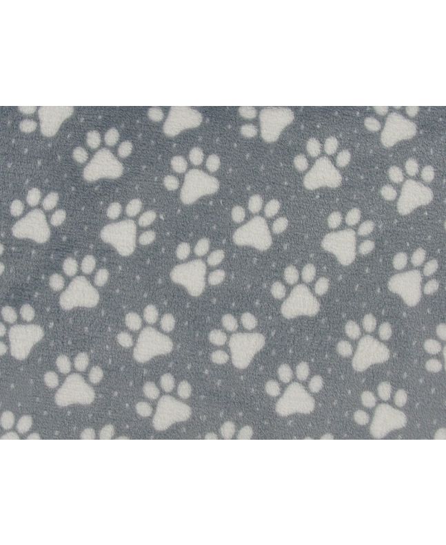 Puppy Paws Silhouette Ultra Soft Cuddle Fleece, Grey