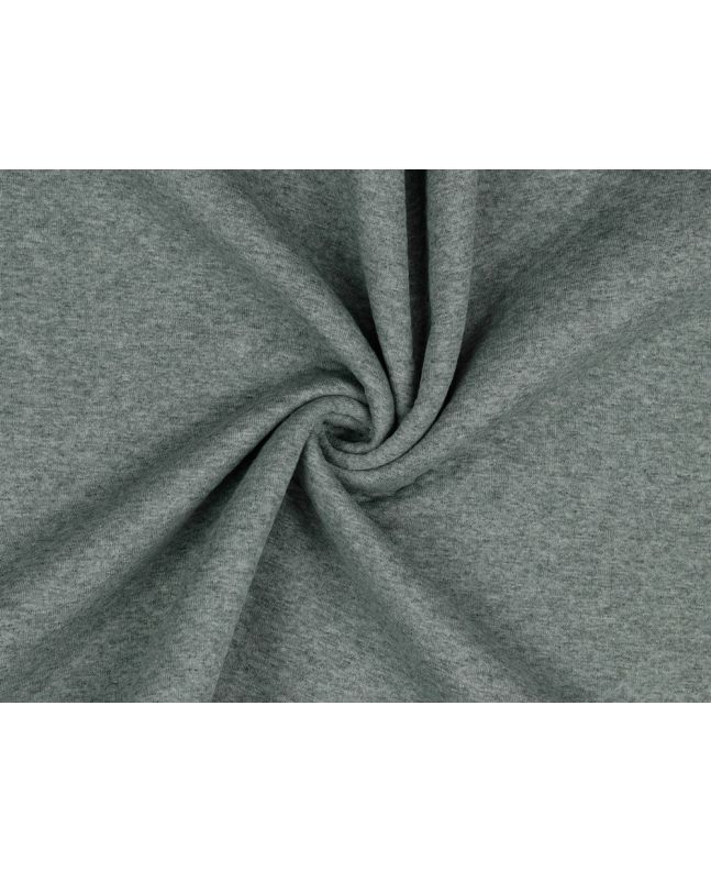 Quilted Sweatshirting, Mid Grey Melange