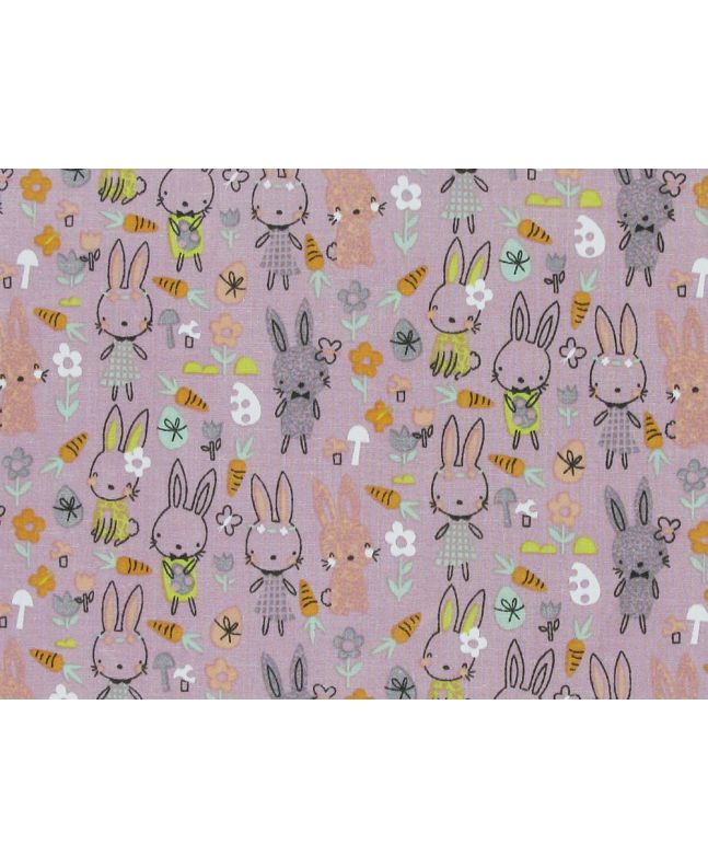 Rabbit Garden Polycotton Bunny, Dusk Pink