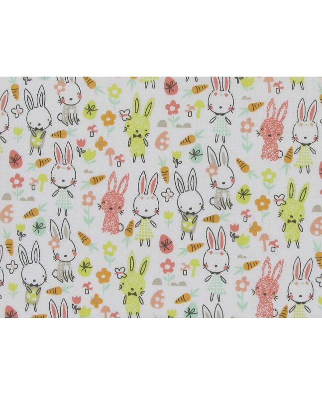 Rabbit Garden Polycotton Bunny, White