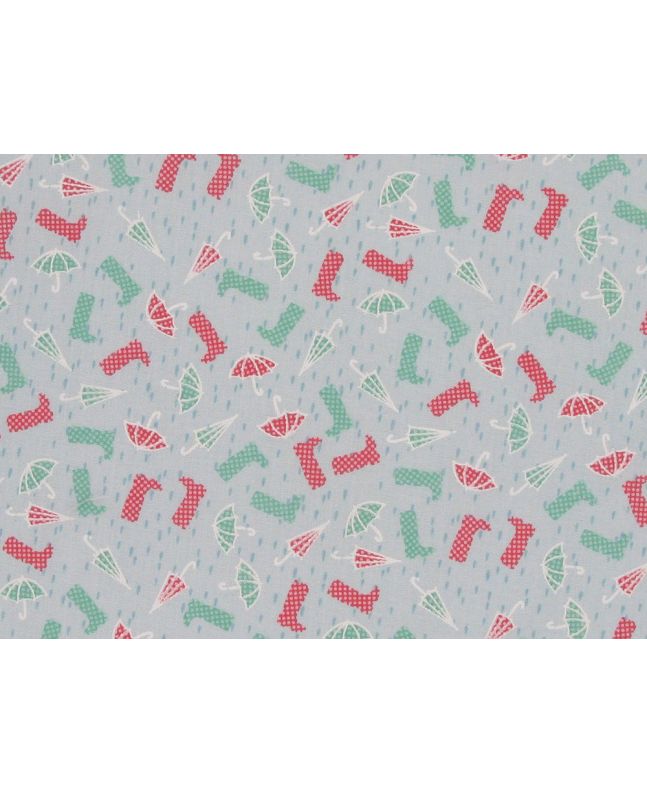 Rain Day Polycotton, Light Blue