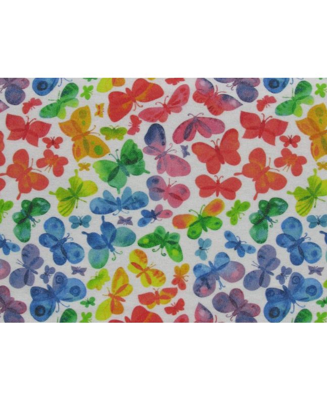 Rainbow Butterfly Brushed Cotton Winceyette