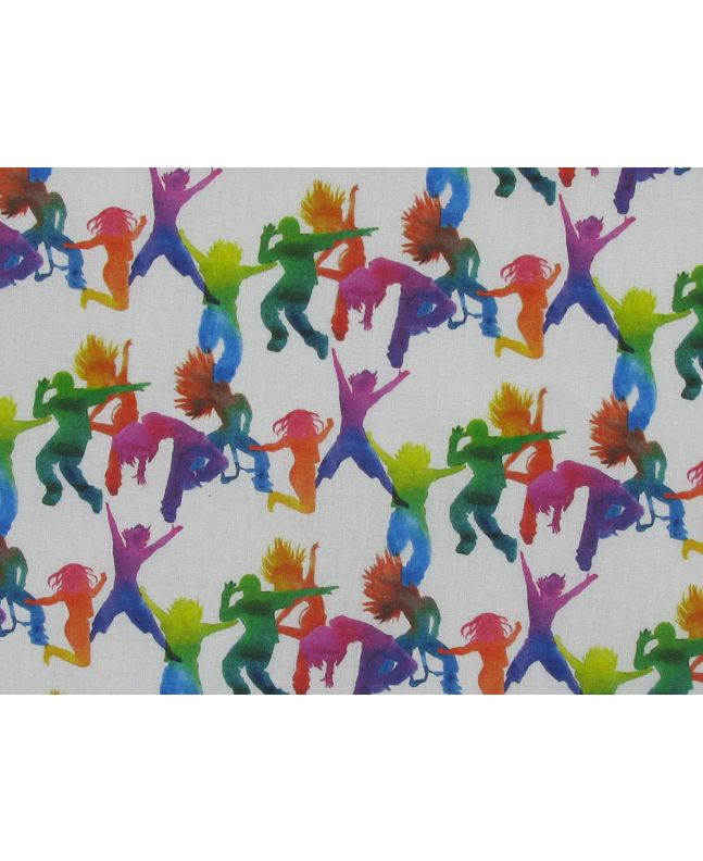 Rainbow Dance Cotton Print