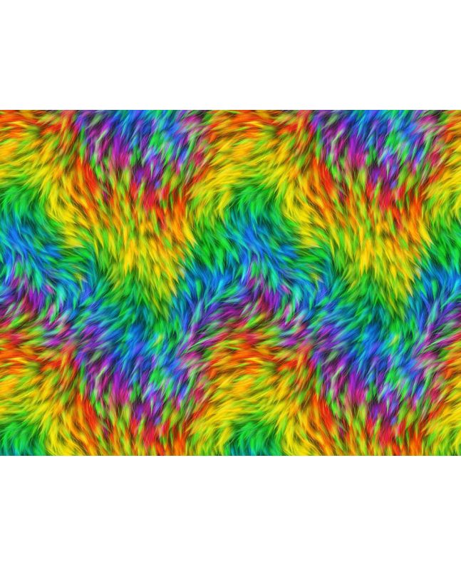 Rainbow Fur Cotton Print
