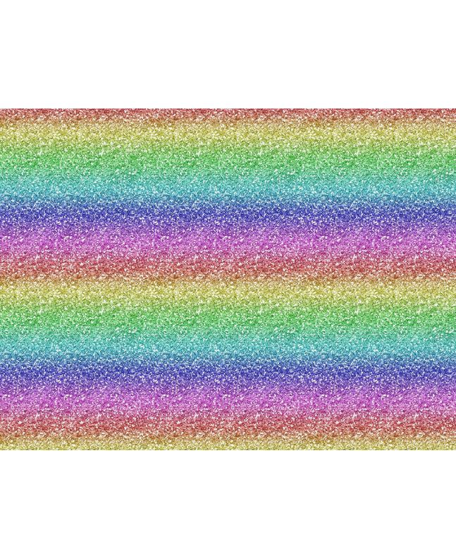 Rainbow Glitter Sparkle Cotton Print