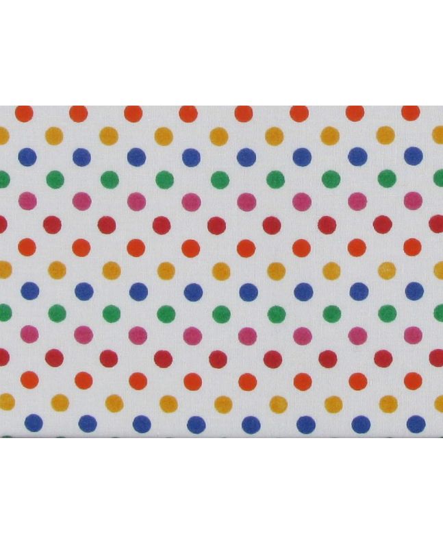 Rainbow Spots Polycotton Print, Bold