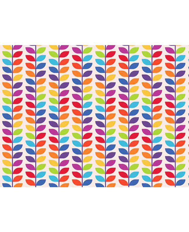 Rainbow Stem Cotton Print