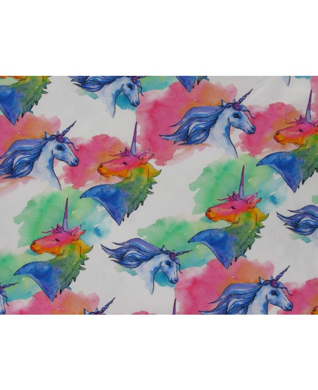 Rainbow Unicorn Cotton Jersey