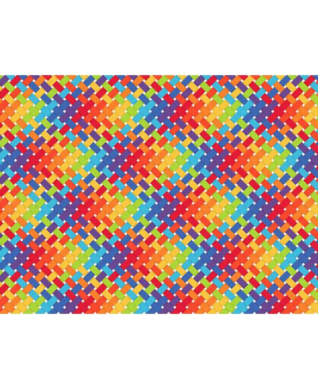 Rainbow Weave Cotton Print