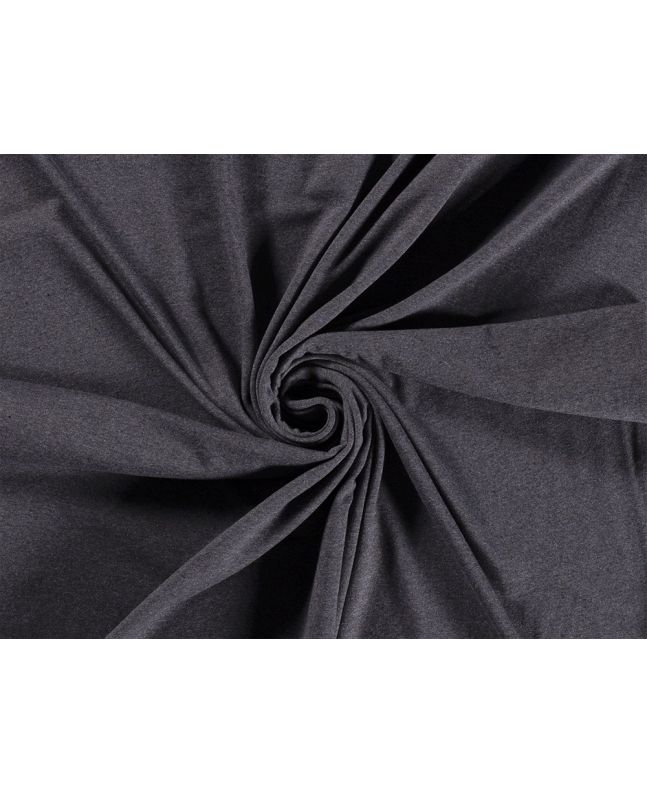 Recycled Cotton Blend Jersey, Dark Grey Melange