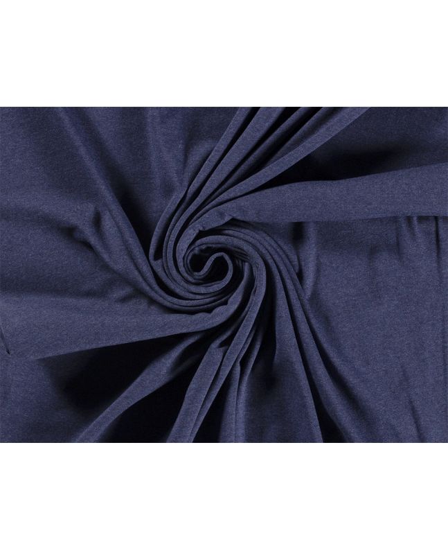 Recycled Cotton Blend Jersey, Royal Blue Melange