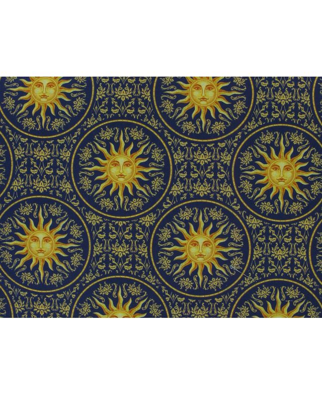 Regal Sun Cotton Print, Navy