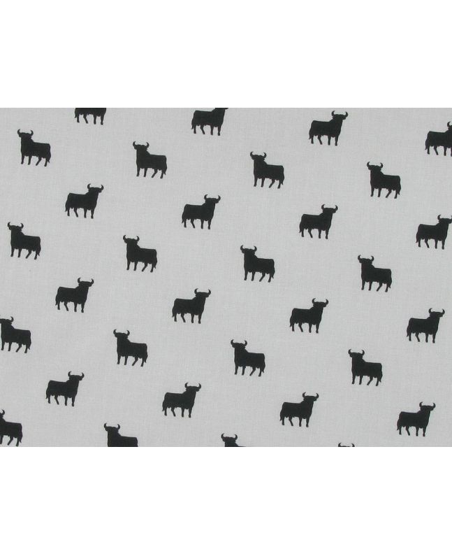 Repeating Bulls Cotton Print