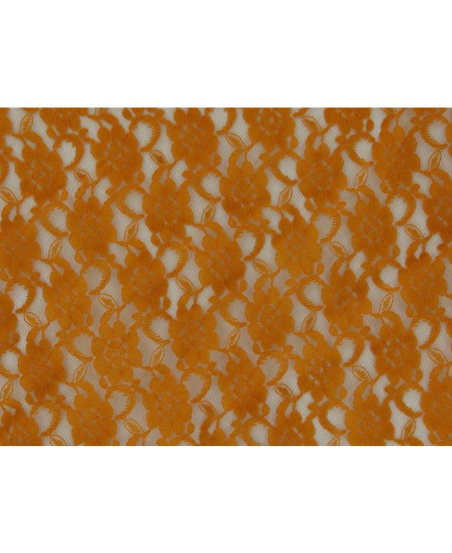 Repeating Rose Nylon Lace, Mustard