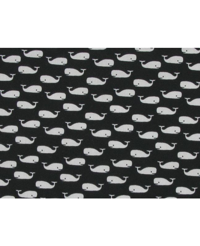 Repeating Whales Cotton Print