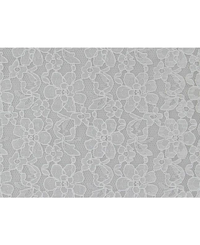 Rose Garden Corded Lace, White