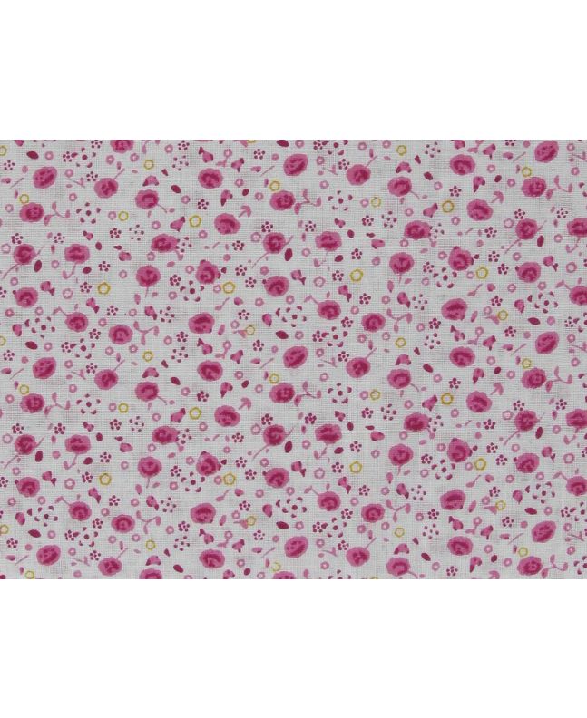 Rose Hearts Cotton Print, Dusky Pink