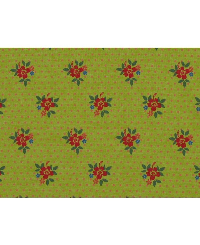 Rose Spot Cotton Jersey, Ochre