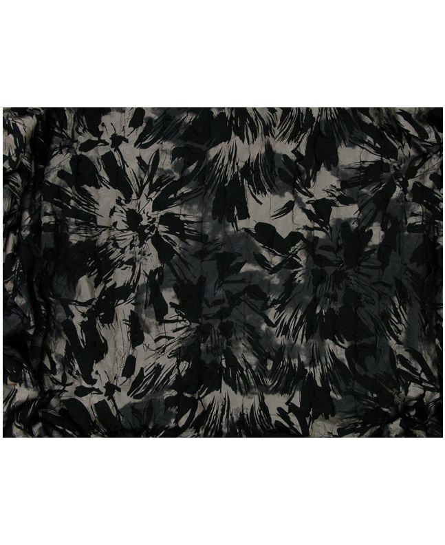 Ruffled Viscose Jersey - Black and Gold
