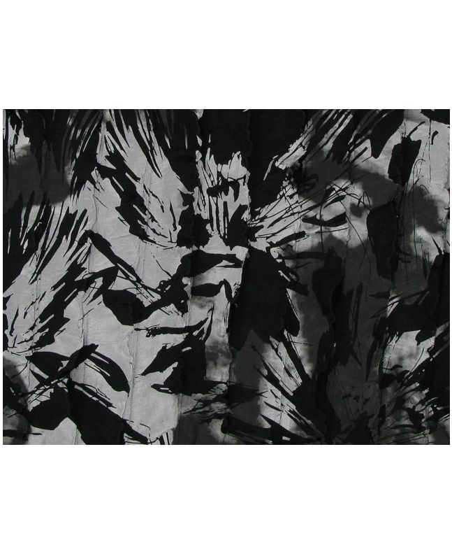 Ruffled Viscose Jersey - Black and Silver