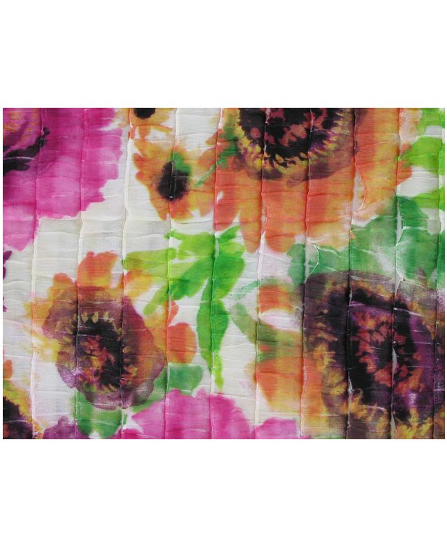 Ruffled Viscose Jersey - Floral